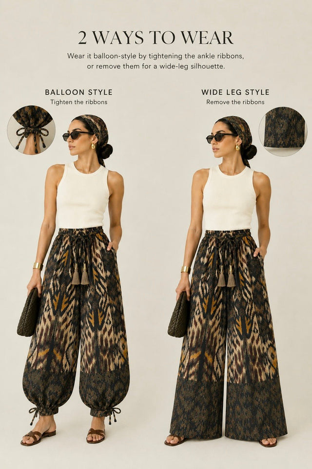 Soléa Mosaic linen pants - Trousers - Mizyana