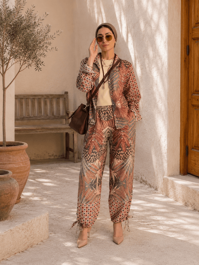 Soléa Mosaic linen pants - Trousers - Mizyana