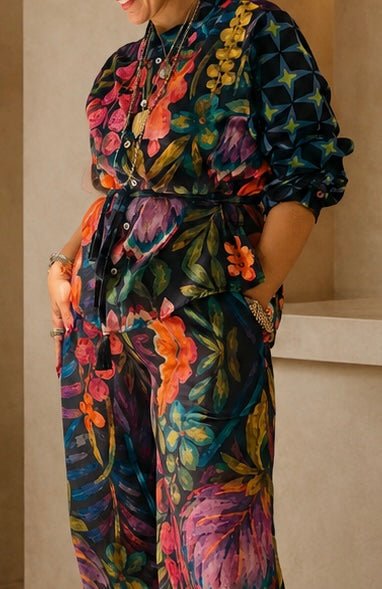 Soléa tropical linen blouse - Blouse - Mizyana