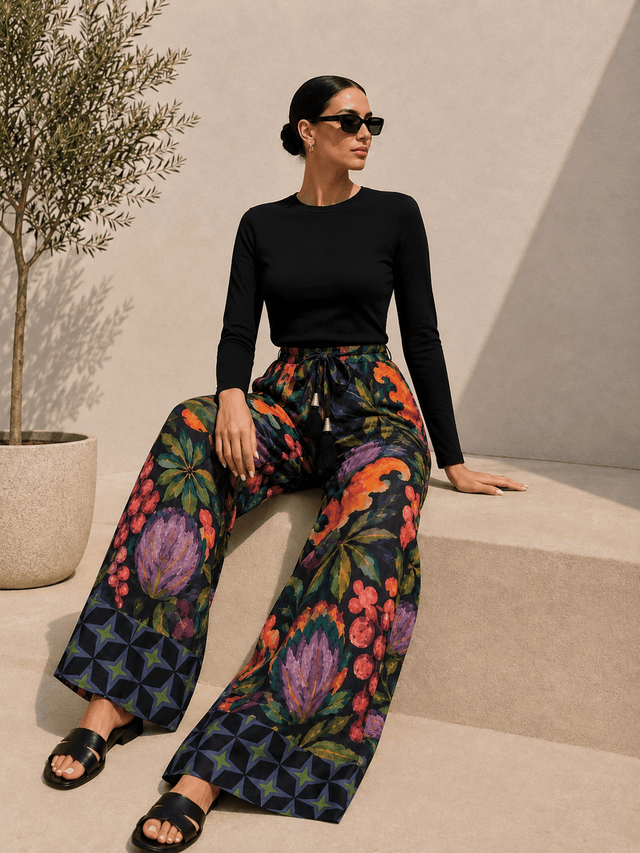 Soléa tropical linen pants - Trousers - Mizyana