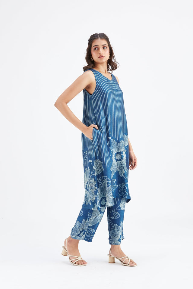 Sora Indigo kurta set - Two-Piece Set - Mizyana