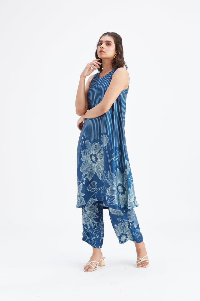 Sora Indigo kurta set - Two-Piece Set - Mizyana