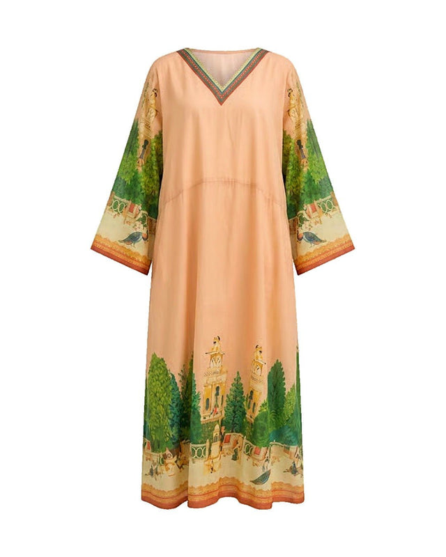 Sunlit Digital Print Cotton Jalabiya - Jalabiya - Mizyana