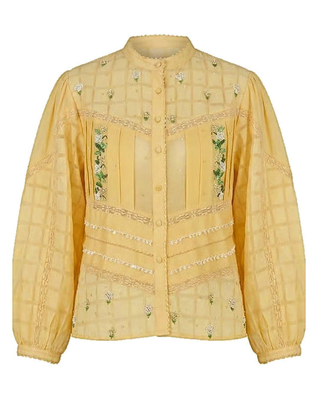 Sunray Checked Cotton Shirt - Shirt - Mizyana