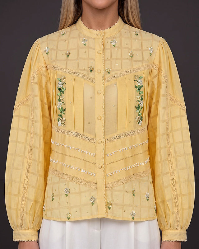 Sunray Checked Cotton Shirt - Shirt - Mizyana