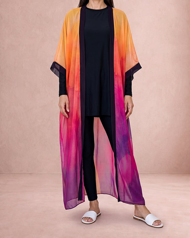 Sunset Mauve Kimono - Swimwear Kimono - Mizyana