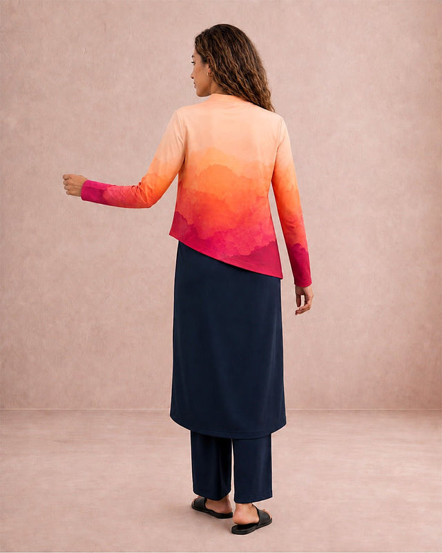 Sunset Mauve Long Edition Swim Top - Swim Top - Mizyana
