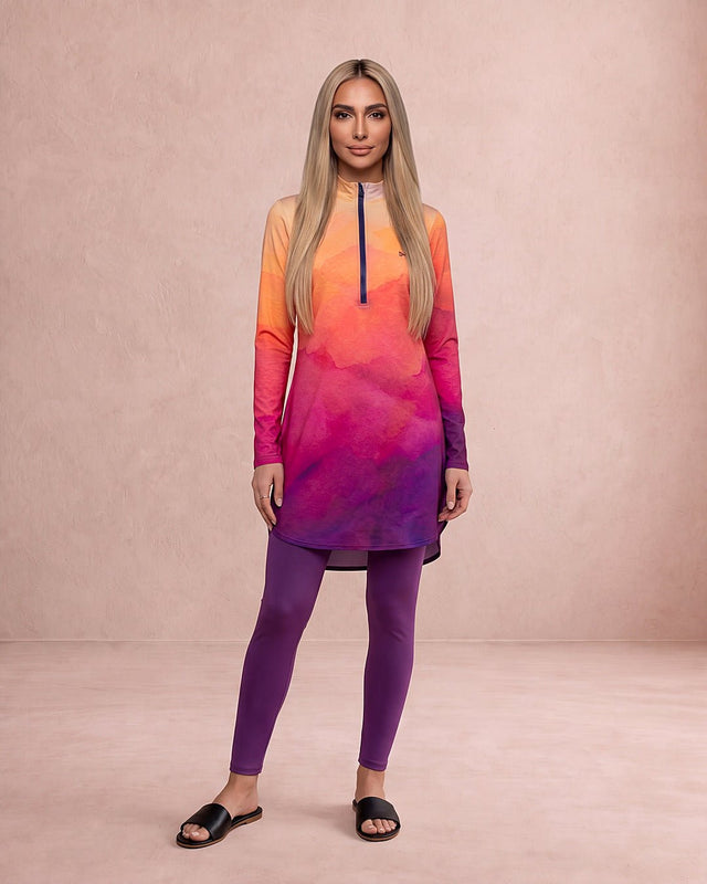 Sunset Mauve Swim Top - Swim Top - Mizyana