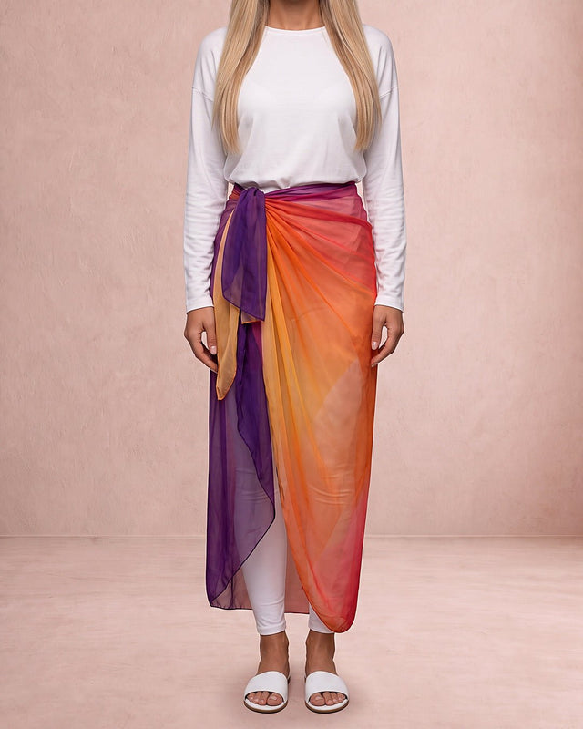 Sunset Mauve Waist Wrap - Swim Cover-Up - Mizyana