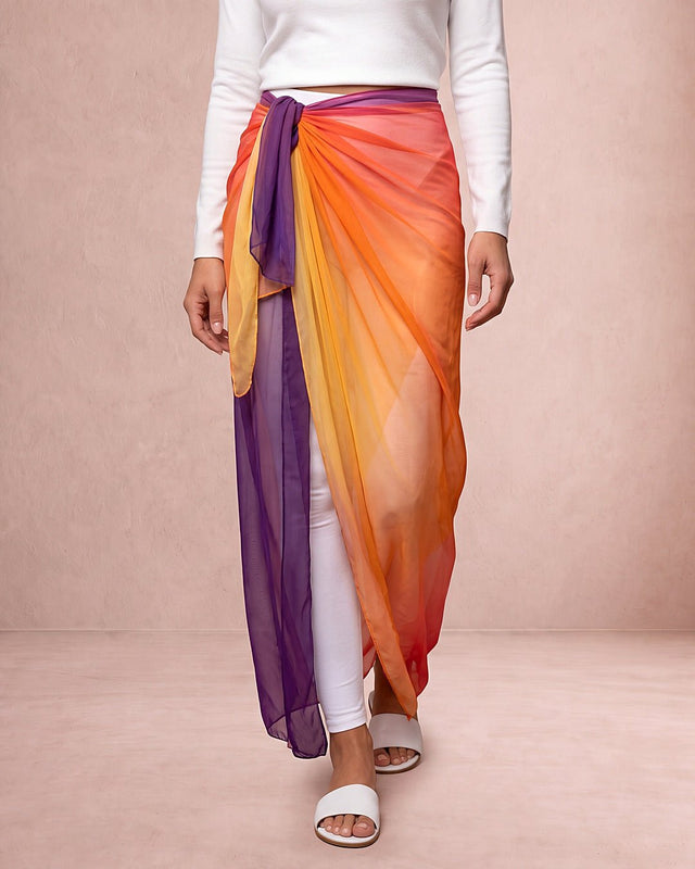 Sunset Mauve Waist Wrap - Swim Cover-Up - Mizyana