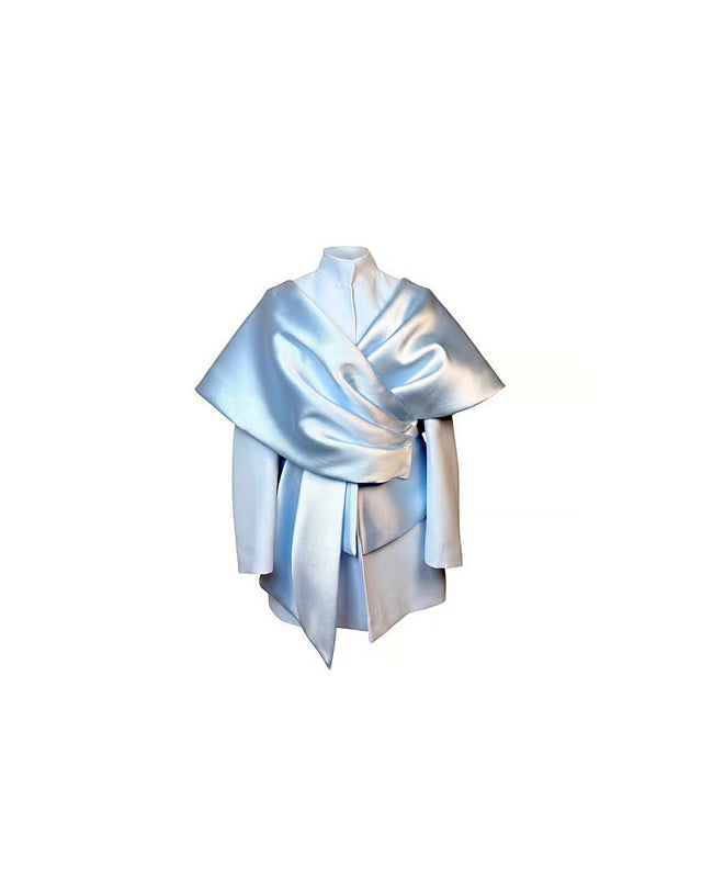 Taffeta and Crepe Ribbon Jacket - Jacket - Mizyana