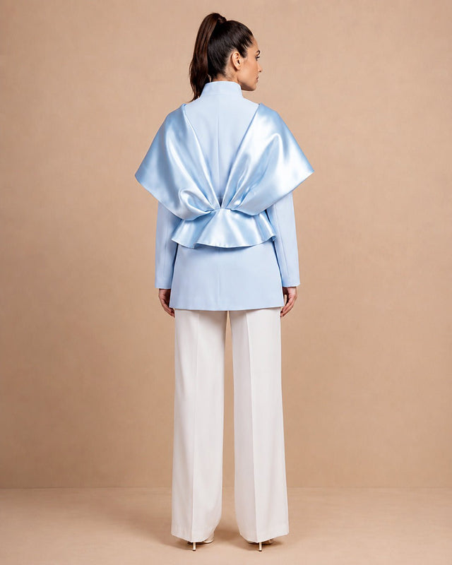 Taffeta and Crepe Ribbon Jacket - Jacket - Mizyana