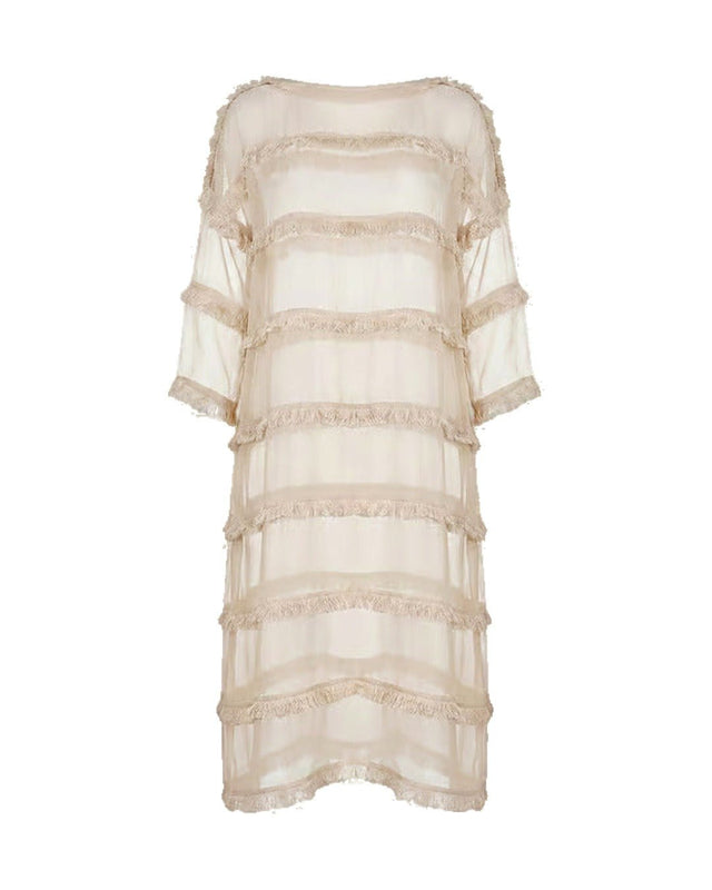 Tassel Tier Cotton Tunic - Tunic - Mizyana