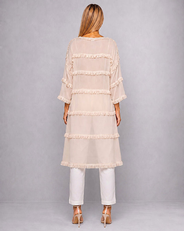 Tassel Tier Cotton Tunic - Tunic - Mizyana