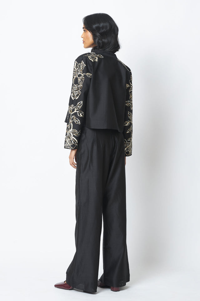 Teresa - Sequin Short Jacket & Pant Set - Two-Piece Set - Mizyana