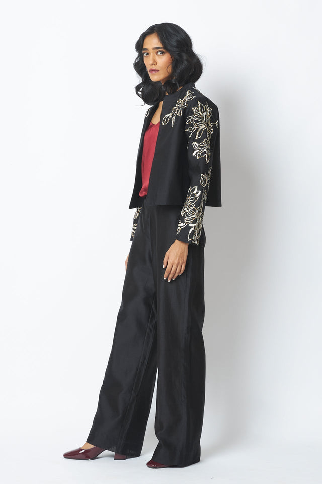 Teresa - Sequin Short Jacket & Pant Set - Two-Piece Set - Mizyana