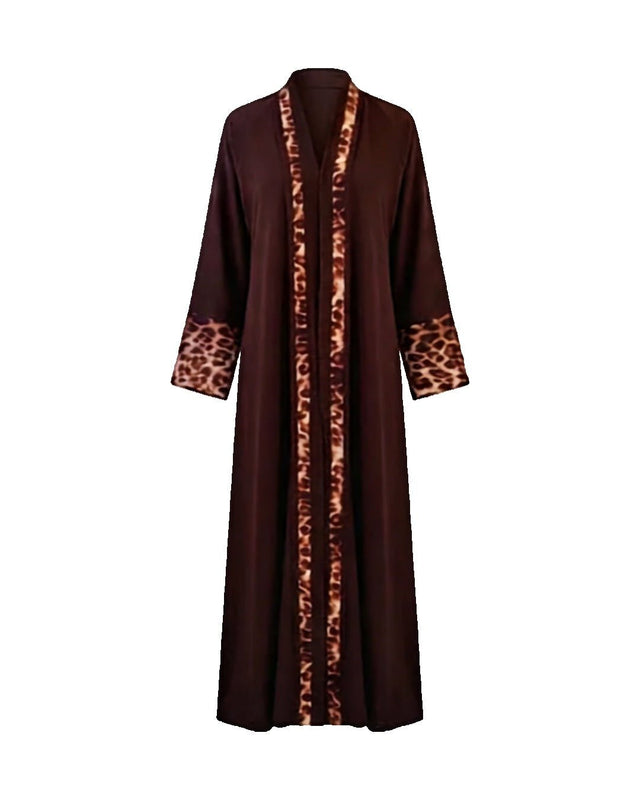 Tiger Print Crepe Abaya - Abaya - Mizyana