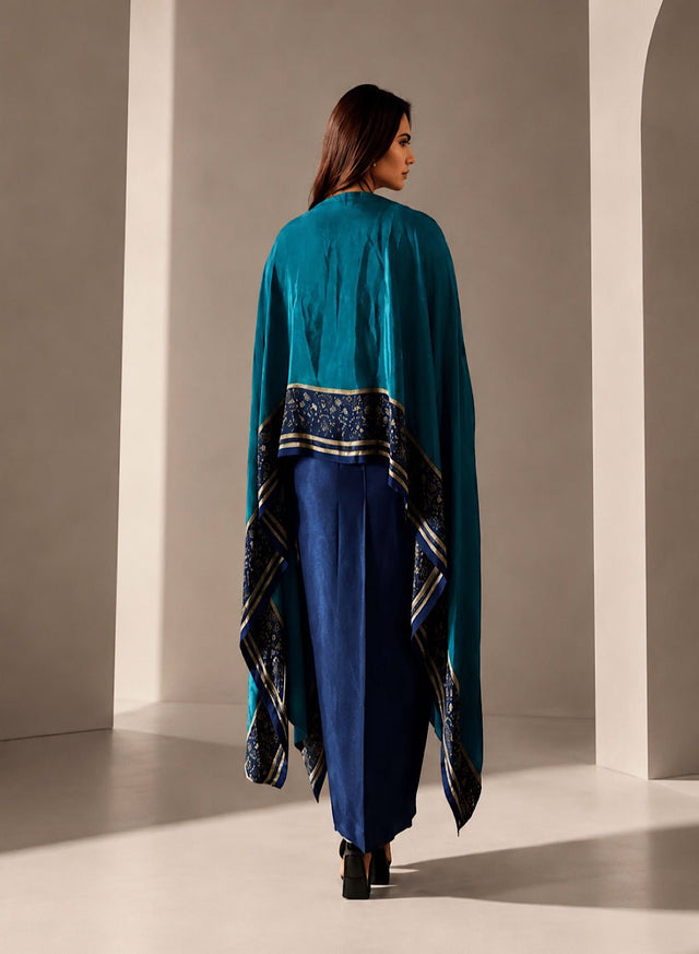 Turq Draping skirt set - Two-Piece Set - Mizyana