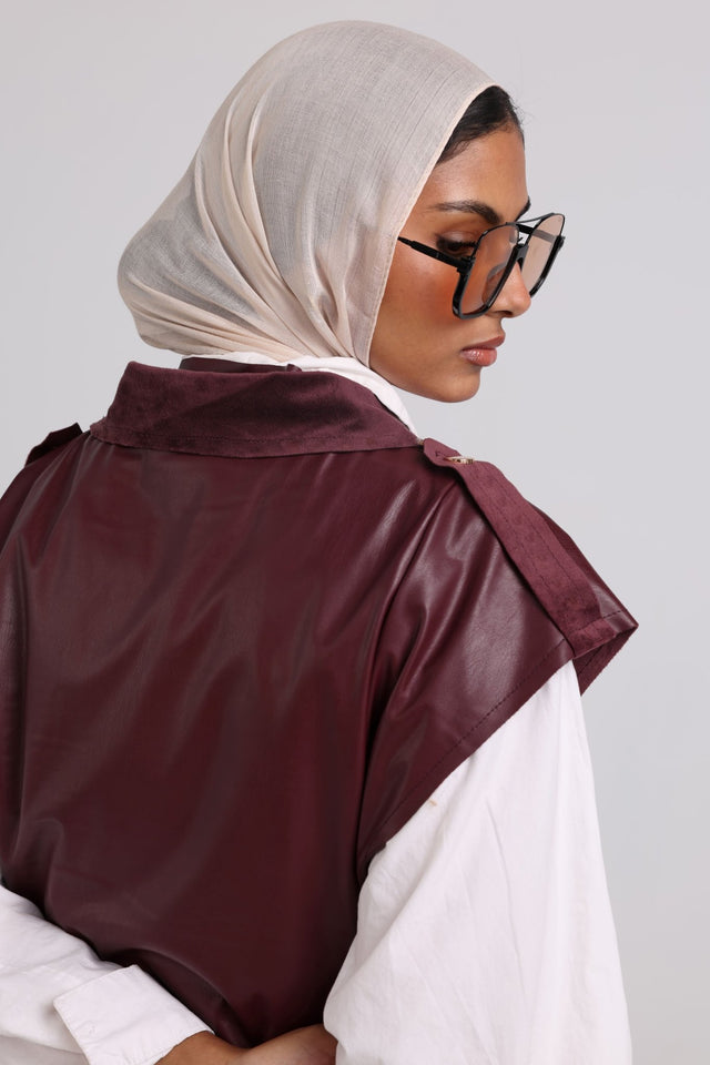 Vellum-Vest " Burgundy" - Vest - Mizyana