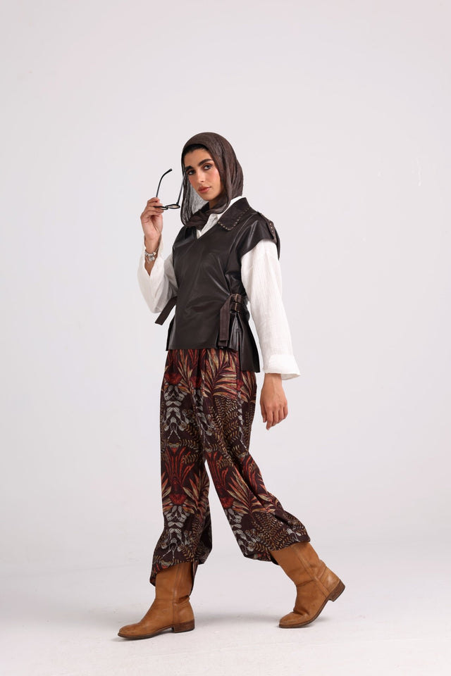 Velvet Vel-lux-Pants "Brown" - Trousers - Mizyana