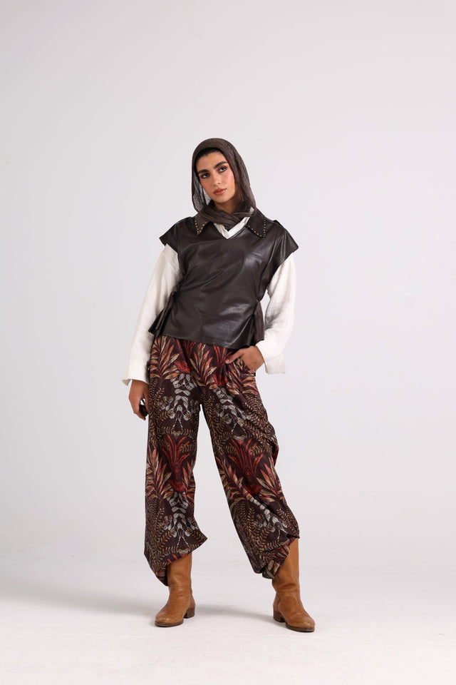 Velvet Vel-lux-Pants "Brown" - Trousers - Mizyana