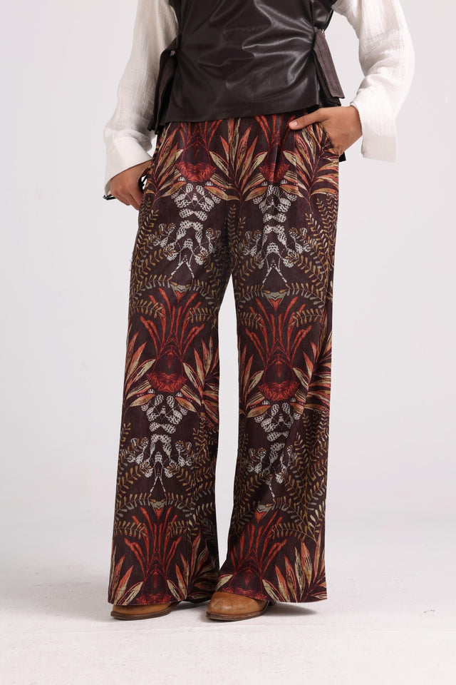 Velvet Vel-lux-Pants "Brown" - Trousers - Mizyana