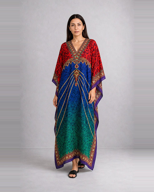 Vivid Statement Print Kaftan - Kaftan - Mizyana