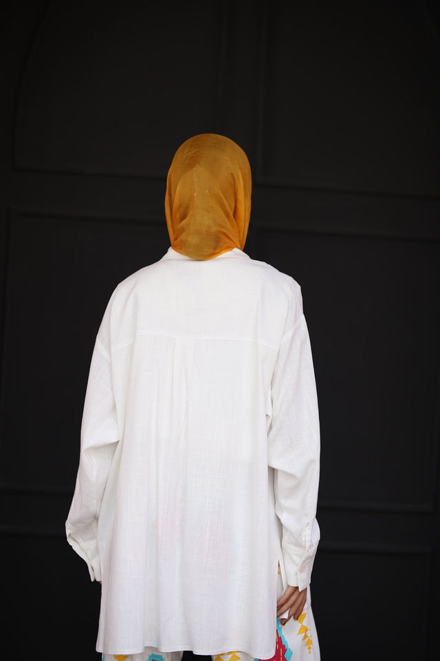 White Linen Shirt - Shirt - Mizyana
