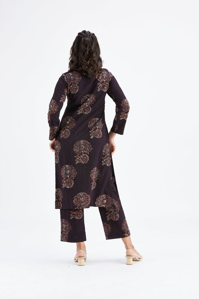 Yara Black kurta set - Two-Piece Set - Mizyana