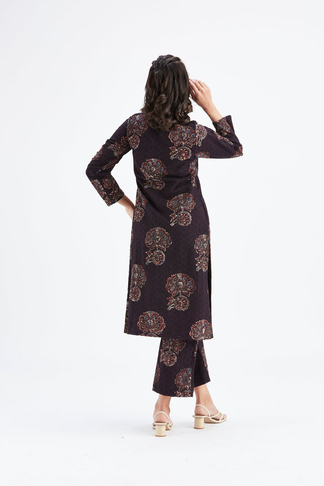 Yara Black kurta set - Two-Piece Set - Mizyana