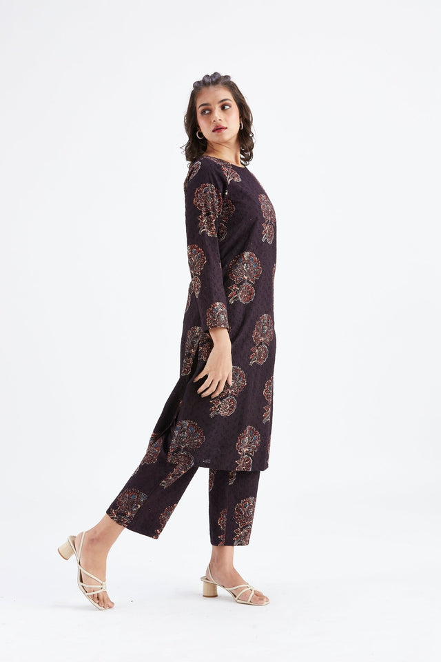 Yara Black kurta set - Two-Piece Set - Mizyana