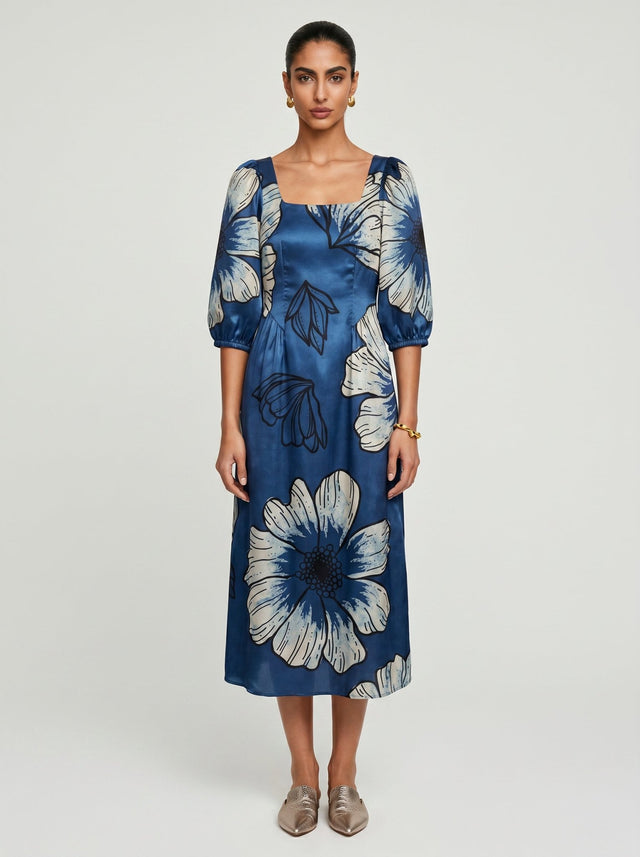 Zoe Blue Modal Dress - Dress - Mizyana