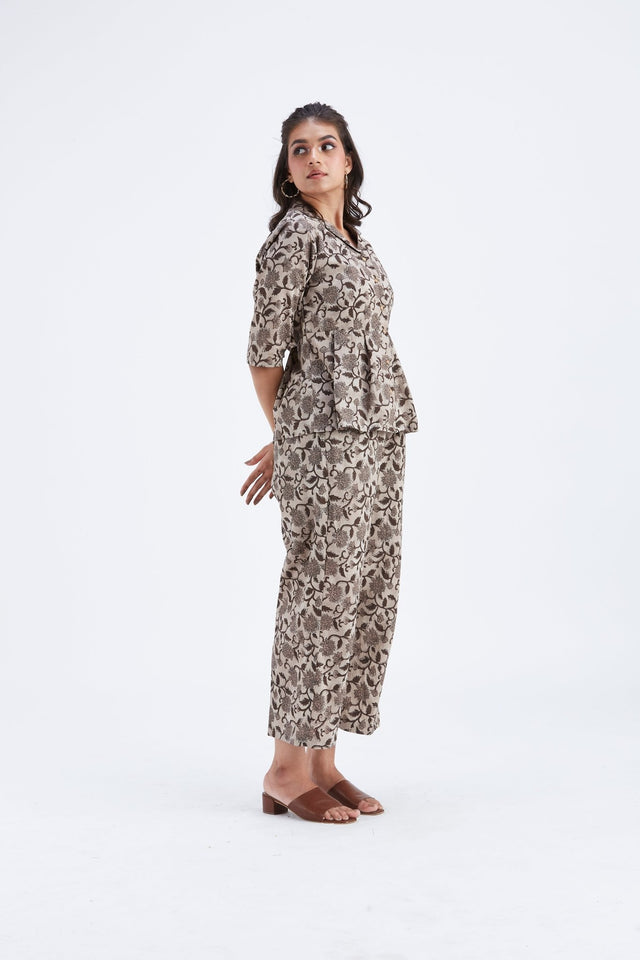 Zola Beige co-ord set - Co-ord Set - Mizyana