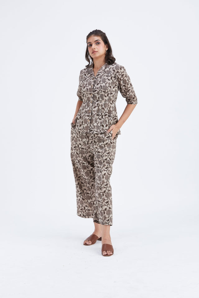 Zola Beige co-ord set - Co-ord Set - Mizyana