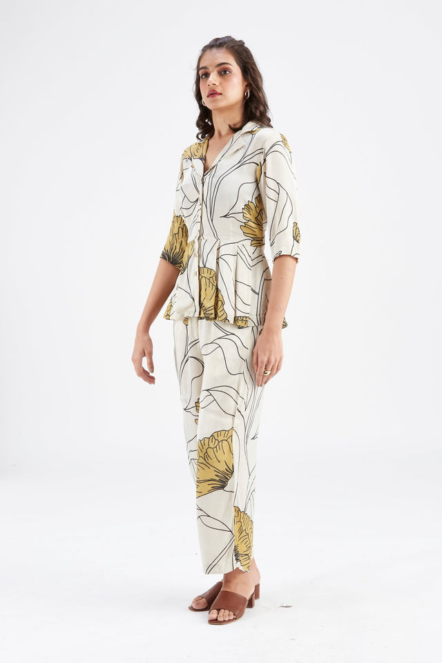 Zola white co-ord set - Co-ord Set - Mizyana