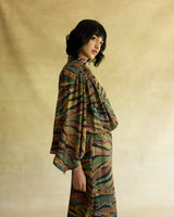 Wild Dusk Cape Top & Skirt Set