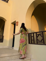 Alessia Dress in Tuscan Olive Print