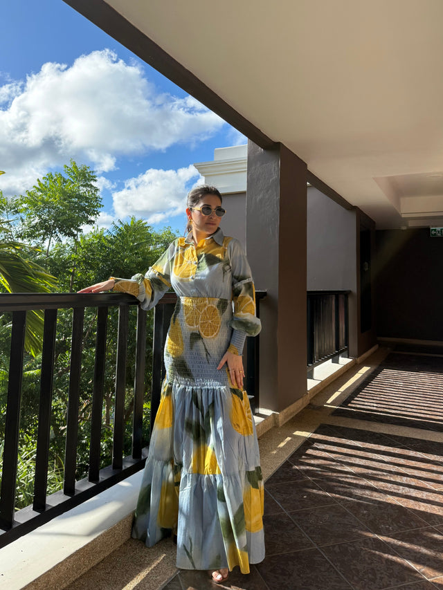 Azzurra Dress in Limoncello Print