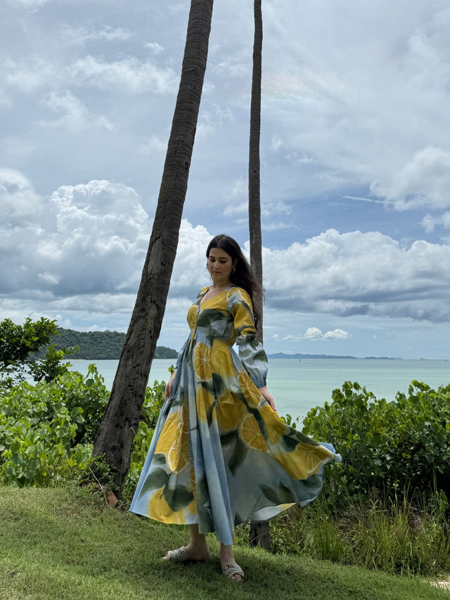 Selene Dress in Limoncello Print