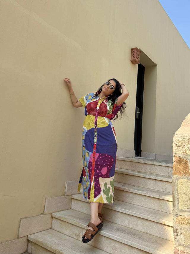 Alessia Dress in Florentine Mosaic Print