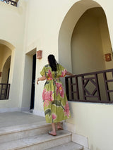 Juno Dress in Tuscan Olive Print