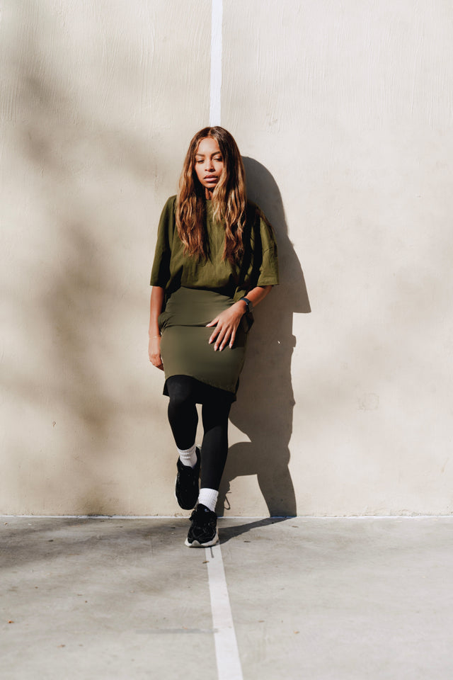 Lana Mini Pencil Sport Skirt - Military
