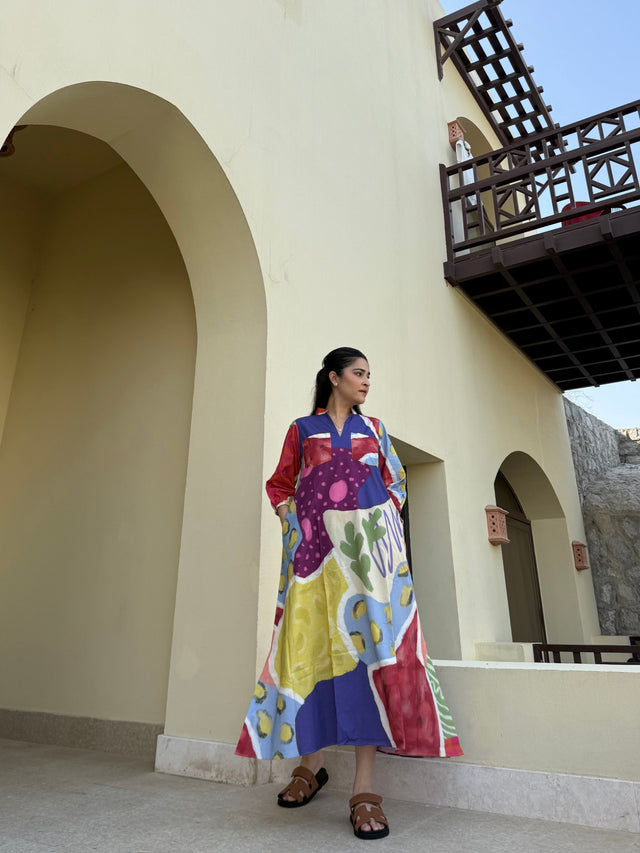 Dora Dress in Florentine Mosaic Print