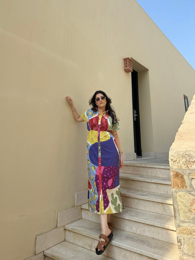 Alessia Dress in Florentine Mosaic Print