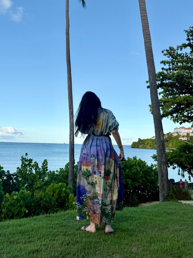 Nirvana Dress in Coastal Serenade Print