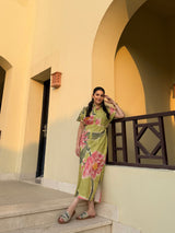 Alessia Dress in Tuscan Olive Print