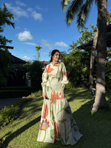 Azzurra Dress in Sorrento Bloom Print (Butter Yellow)