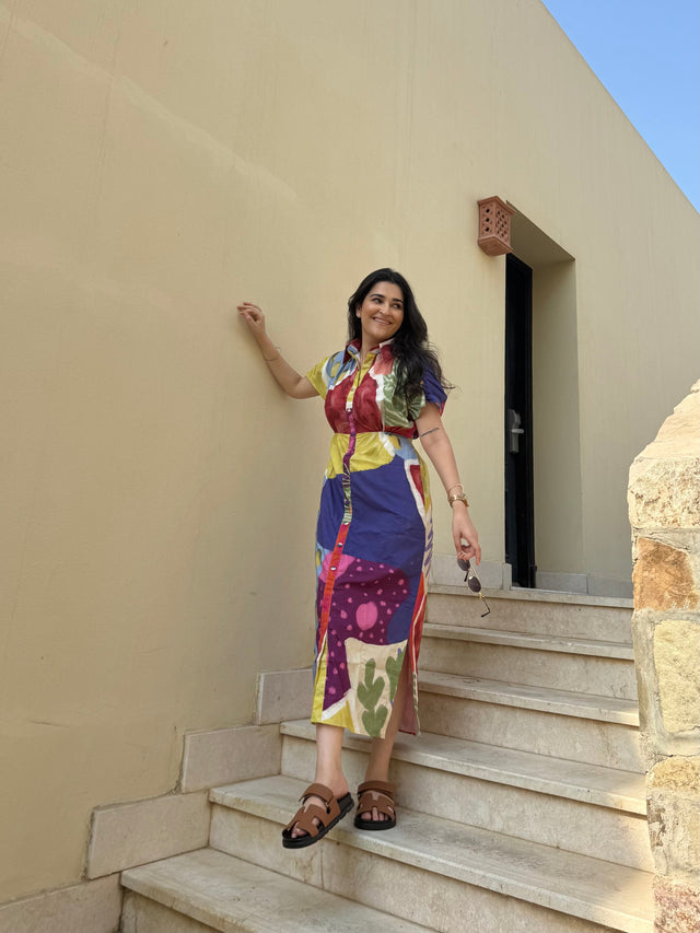 Alessia Dress in Florentine Mosaic Print