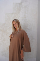 Eva ribbed dress - Beige