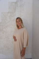Eva ribbed dress - Cream